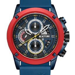 ساعت عقربه ای مردانه اکستری کد X6065-D رنگ قرمز سرمه ای