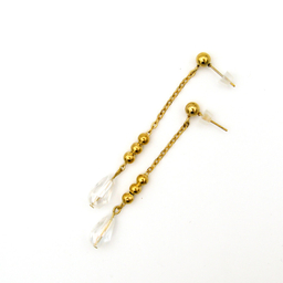 گوشواره زنانه مانچو مدل آویز سفید کد ef032