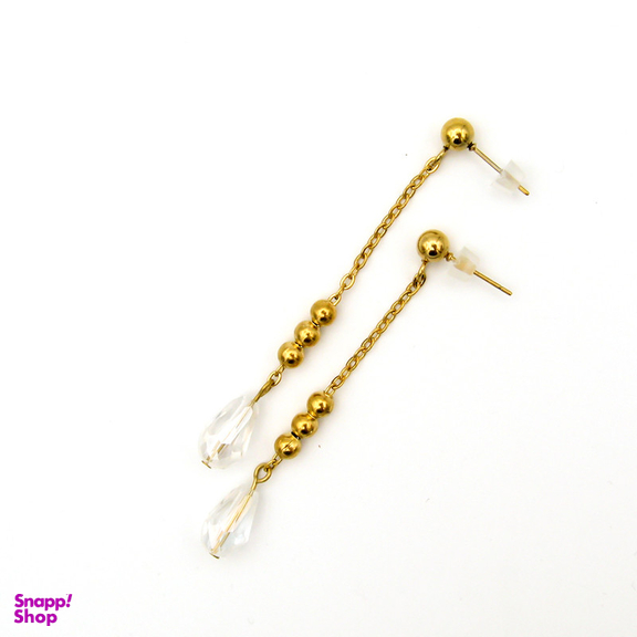 گوشواره زنانه مانچو مدل آویز سفید کد ef032