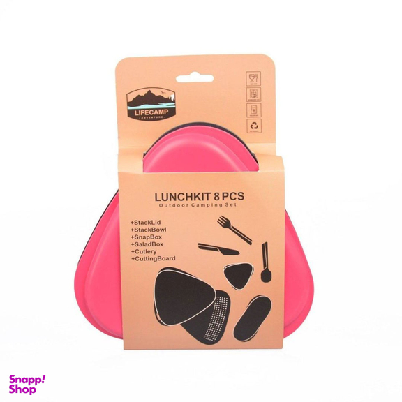 ست ظرف مثلثی 8 تیکه لایف کمپ مدل LunchKit