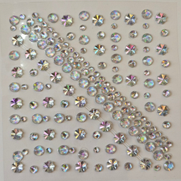 نگین چسبی صورت و ناخن طرح مروارید و گل و ستاره کد 138 بسته 160 عددی