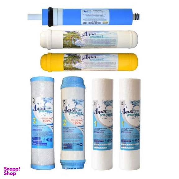 فیلتر دستگاه تصفیه آب آکوا پیورست مدل BL-S07 مجموعه 6 عددی به همراه فیلتر تصفیه آب آکوا پیورست مدل ممبران