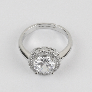 انگشتر دخترانه مدل تک نگین کد 407074026