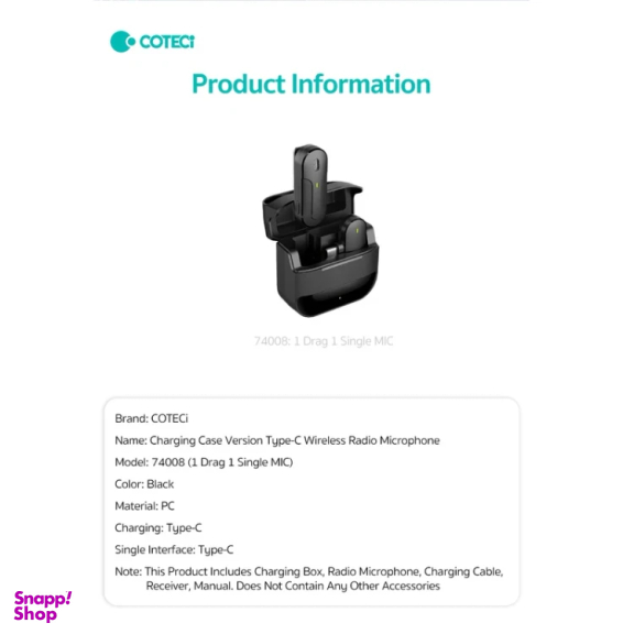 میکروفون یقه ای کوتتسی مدل 74008 Type-C