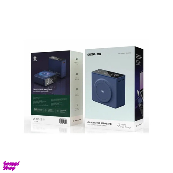 پاوربانک 22.5 وات گرین لاین مدل GL-PB71 Challenge Magsafe ظرفیت 20000 میلی آمپر ساعت