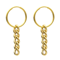 گوشواره طلا 18 عیار زنانه دلوکس مدل کارتیه حلقه ای کد D 25