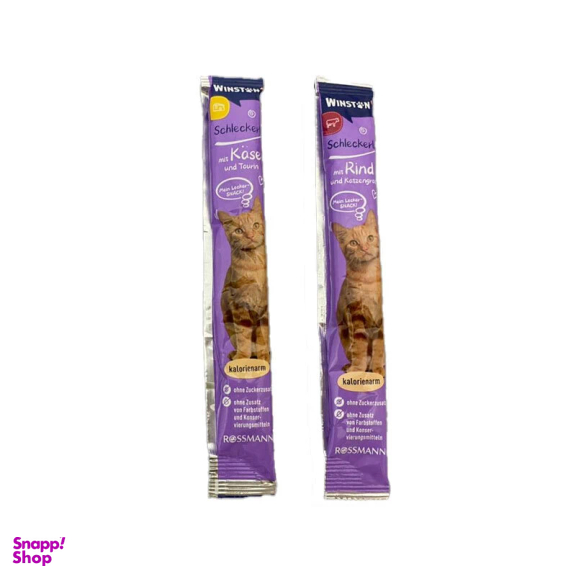 بستنی گربه وینستون طعم گوشت گاو و پنیر بسته 8 عددی