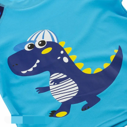 مایو شنا دو تکه پسرانه طرح Dino مدل HMK YY232 به همراه کلاه شنا