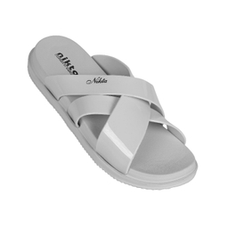 دمپایی زنانه نیکتا مدل رز رنگ طوسی