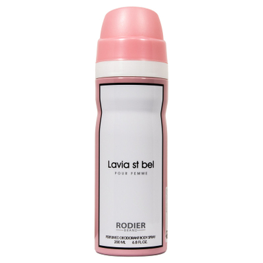 اسپری بدن زنانه رودیر مدل لاویا اس تی بل حجم 200 میلیلیتر