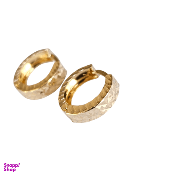 گوشواره طلا 18 عیار زنانه پاریس گلد طرح حلقه ای امگا کد 2545