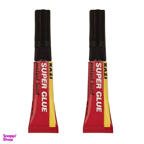 چسب قطره ای رازی مدل Super Glue حجم 3 میلی لیتر مجموعه 2 عددی