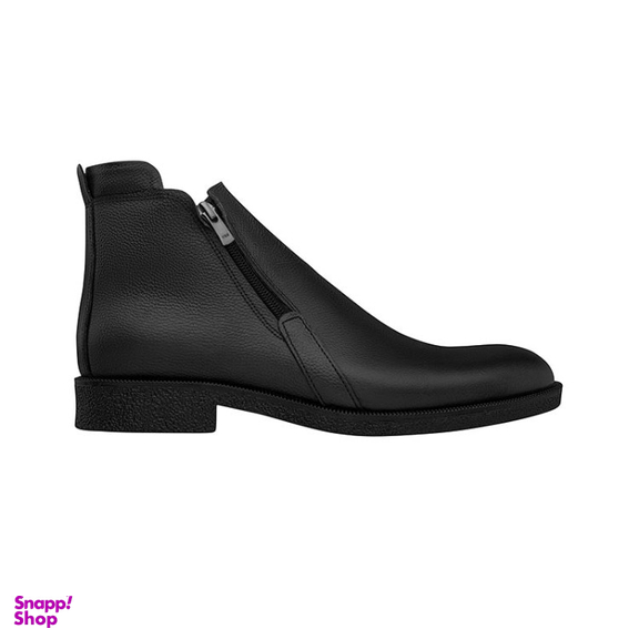 نیم بوت مردانه نوین چرم مدل ویستا دوزیپ Fr- MS1991 رنگ مشکی