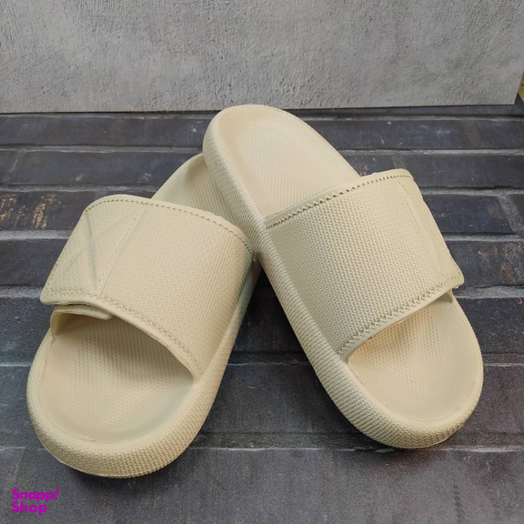 دمپایی مردانه زیتون مدل ماتریکس رنگ کرم