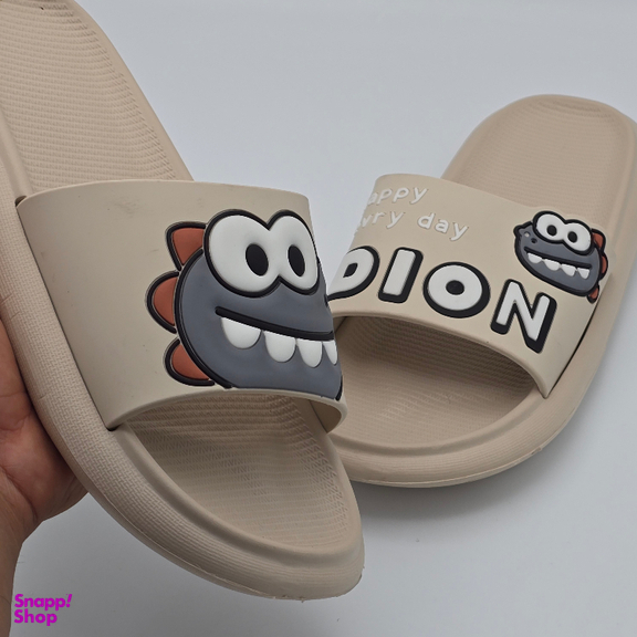 دمپایی زنانه زیتون مدل داینو کد 6799 رنگ کرم