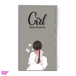 دفتر 40 برگ کاغذ مشکی پیتیکو سری Girl طرح 3