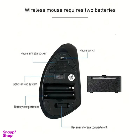 ماوس بی سیم ارگونومیک مدل JSY-6