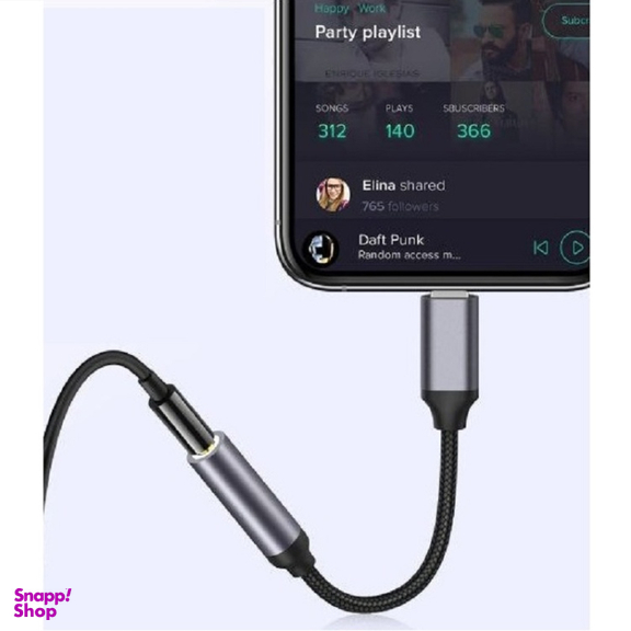 مبدل Type-C به Jack 3.5mm جووی کد TC-19 طول 0.12 متر