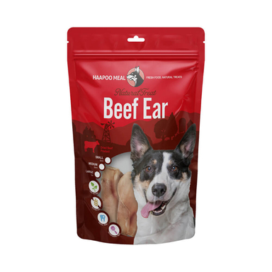 تشویقی سگ هاپومیل مدل گوش گاو Beef Ear بسته 3 عددی