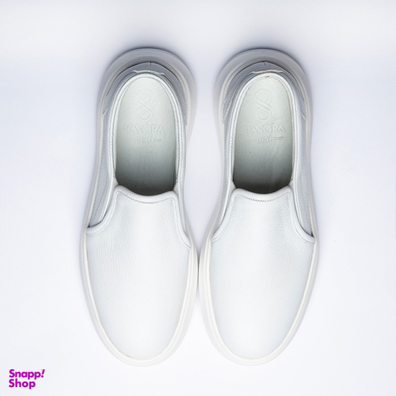 کفش چرم مردانه پانوپا مدل ونس کد 010 رنگ سفید