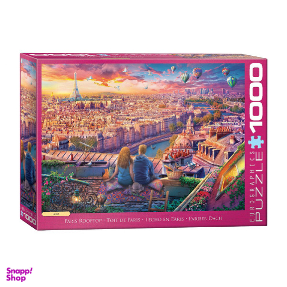 پازل 1000 تکه یوروگرافیکس پازلز مدل 6000-5886 Paris Rooftop