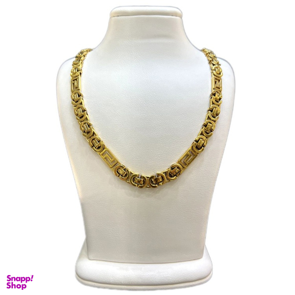 گردنبند استیل مردانه بیزانس کد 02 رنگ طلایی