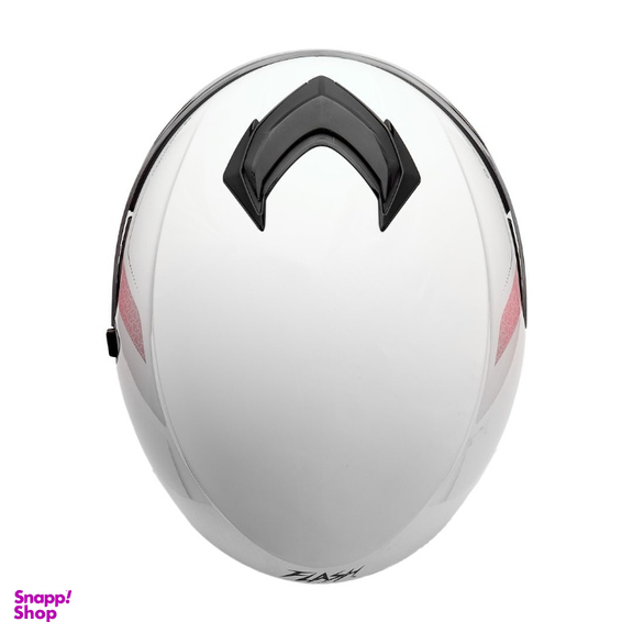 کلاه کاسکت بدون فک فلش مدل 852 glossy pink-white