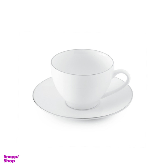 ست فنجان و نعلبکی 12 پارچه چینی زرین ایران مدل سوئدی 9 سمن درجه عالی