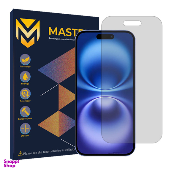 محافظ صفحه نمایش شفاف مستر مدل Resistant مناسب گوشی موبایل اپل iPhone 16