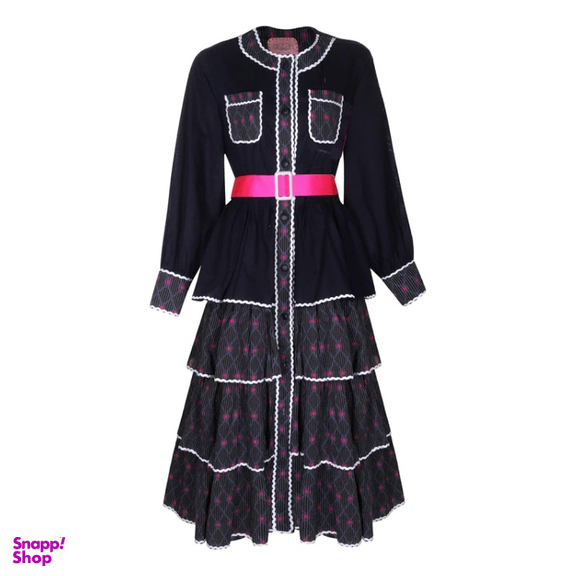 مانتو زنانه گره استایل مدل موناکو رنگ سرمه ای