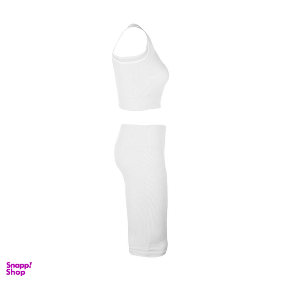 ست تاپ و شلوارک زنانه ناتوسا مدل 774 رنگ سفید