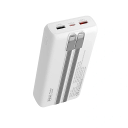 پاوربانک پی زد ایکس مدل V26 Fast Charging 22.5W Cabled ظرفیت 10000 میلی آمپر ساعت