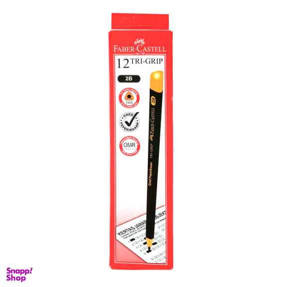 مداد مشکی فابر کاستل مدل TRI-GRIP بسته 12 عددی