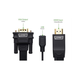 کابل تبدیل HDMI به VGA یوگرین مدل MM101 کد 30449 طول 1.5 متر