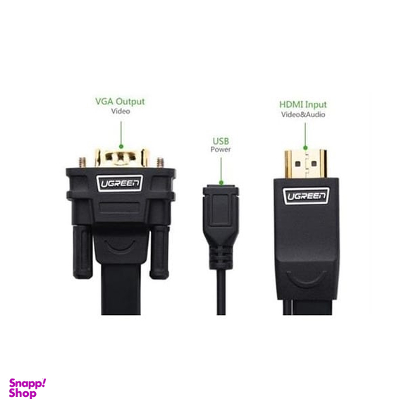 کابل تبدیل HDMI به VGA یوگرین مدل MM101 کد 30449 طول 1.5 متر