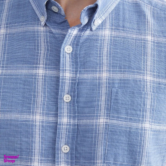 پیراهن آستین کوتاه مردانه ال سی وایکیکی مدل charder رنگ آبی