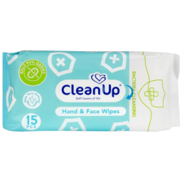 دستمال مرطوب کلین آپ مدل آنتی باکتریال بسته 15 عددی