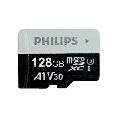 کارت حافظه MicroSDHC فیلیپس مدل A1-V30 کلاس 10 استاندارد UHS-I U3 سرعت 80MBps ظرفیت 128 گیگابایت