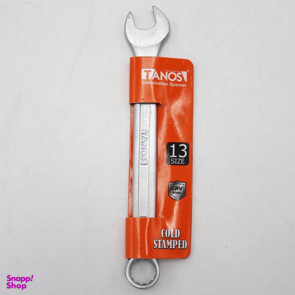 آچار یکسر تخت و یکسر رینگی تانوس مدل SMT-TANOS-14MM-RING TAKHT سایز 13 میلی متر