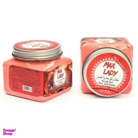 اسکراب لایه بردار پوست مکس لیدی مدل Pomegranate حجم 300 میلی لیتر