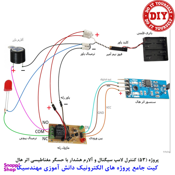 کیت آموزش الکترونیک مهندسیکا مدل 55 پروژه جامع دانش آموزی DIY+55