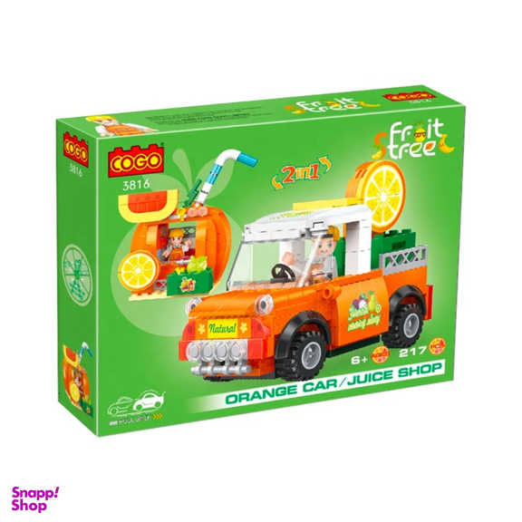 لگو کوگو مدل ماشین عقب کش دو حالته طرح پرتقال کد 3816
