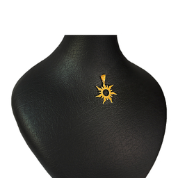 پلاک گردنبند طلا 18 عیار زنانه مدل خورشید تابان شرق