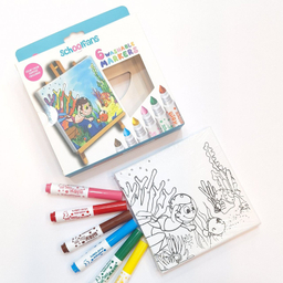 ماژیک رنگ آمیزی 6 رنگ اسکول فنس مدل قابل شست و شو