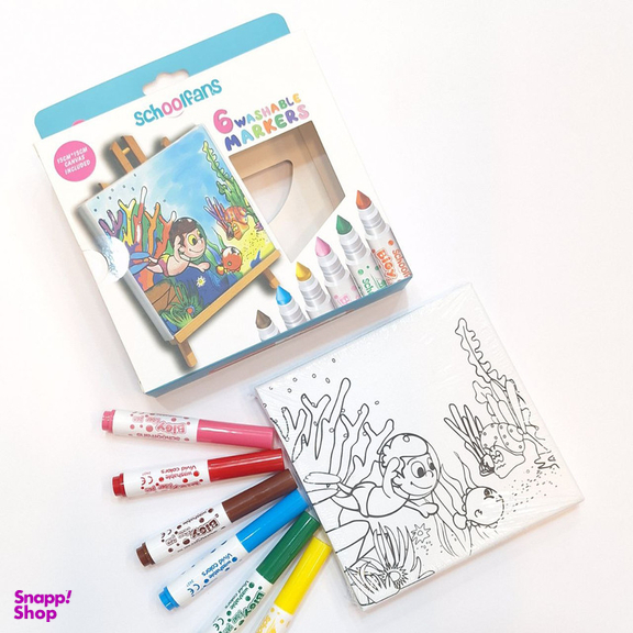 ماژیک رنگ آمیزی 6 رنگ اسکول فنس مدل قابل شست و شو