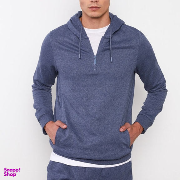 هودی مردانه ال سی وایکیکی مدل Creamer رنگ آبی