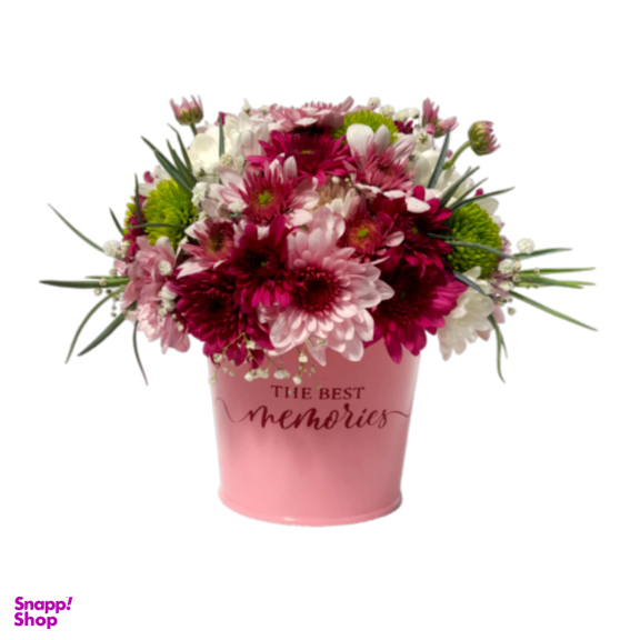 باکس گل طبیعی داوودی نارگل کد 0102
