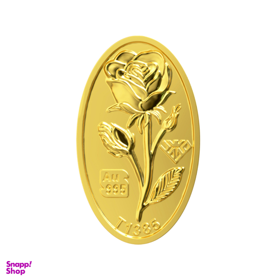 شمش طلا 24 عیار طلای محمد طرح گل رز کد 500s