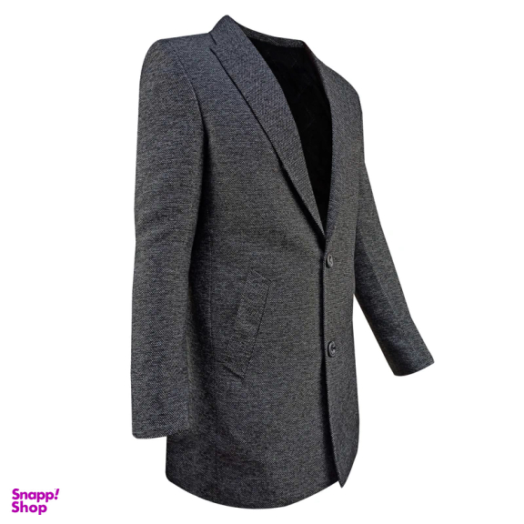 پالتو مردانه مدل سناتور خاویاری رنگ طوسی