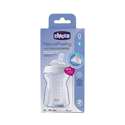 شیشه شیر پیرکس چیکو  مدل natural feeling گنجایش 250 میلی لیتر